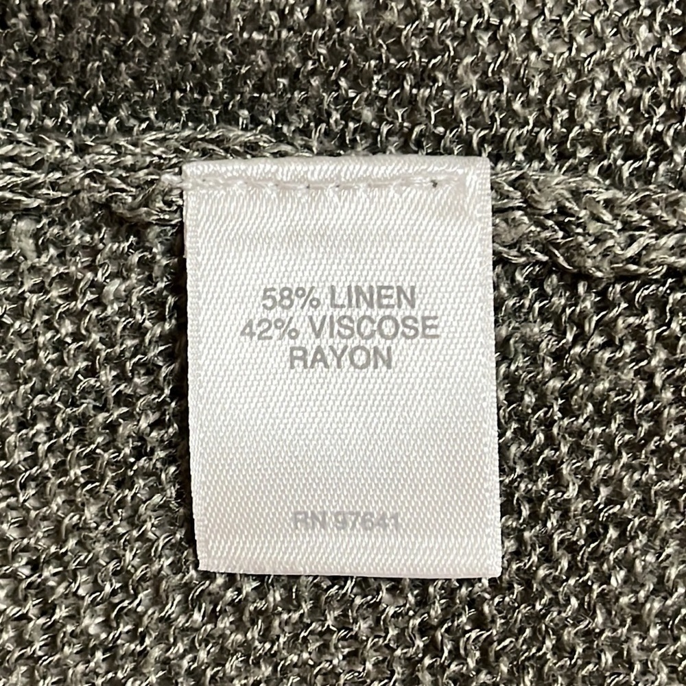 J.Jill linen blend longline lightweight front pockets split hems cardigan - Picture 10 of 16